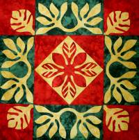 Pohihihi - Hawaiianischer Quilt, Muster