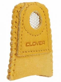 Clover Fingerhut mit Metallscheibe - Leder MS Grösse M