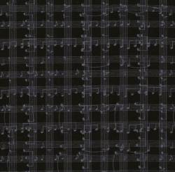 Music Notes Grid by Timeless Treasures - SCHWARZ