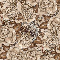 Unknown Voyage - Rosen mit Buchdruck by Blank Quilting  