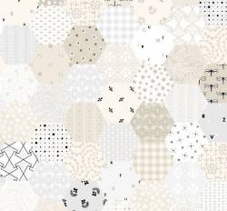 FADE IN Marcus Fabrics - Hexagone hellgrau