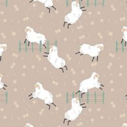 Sheepy Friends - Schafe auf Grau - STOF DENMARK