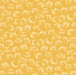 Purrfect Day - Katzen auf Gelb Windham Fabrics  