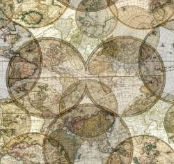 Seven Seas - Worldmap Landkarte allover by Windham Fabrics 