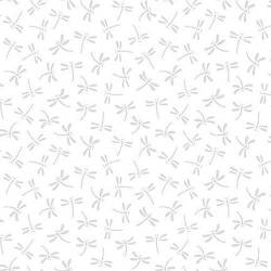 Morning Mist - Libellen - Blank Quilting WEISS AUF WEISS