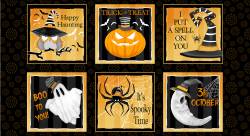 Olde Salem´s Black Hat Society - kleine Paneele Halloween 60 x 110 cm- Henry Glass 