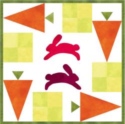 x Bunny und Bert 40 x 40 cm - pdf-Pattern - Emailversand 