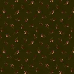 Chocolate Covered Cherries - Chocolate sprigged blooms - Altrosa Braun  Henry Glass
