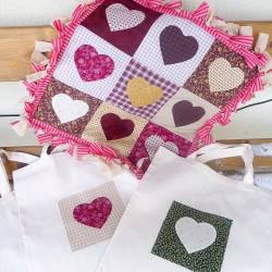 Nach Herzenslust - 50 x 50 cm Quilt und Motive für Taschen