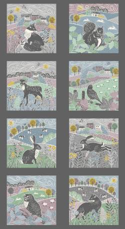 HEATHER and SAGE - Paneel 60 x 110 cm Makower UK 