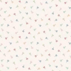 Fat Quarter - SEWING ROOM - Minischeren auf Creme - Makower U.K. 