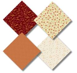 Fat Quarter Paket RUSTY LEAVES - Edyta Sitar - 4 Fat Quarter 