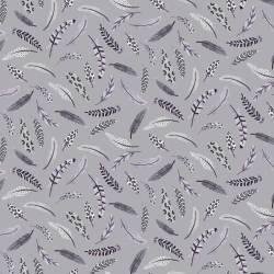 MINIBALLEN 0,50 m BIRDWATCH - Fernhill - Figo Fabrics   Federn auf Grau