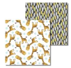 FQ Paket GIRAFFENLEBEN - Giraffen und tropische Blätter  - Studio E und STOF