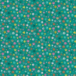 WHISKERS - Pawsome Prints - BLAUGRÜN - Makower U.K. 