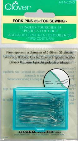 CLOVER Fork Pins - Gabelstecknadeln - 35 Stück extrafein