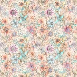 .Enchanted - Blüten pastell QT Fabrics  