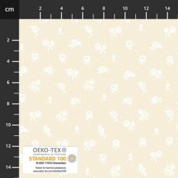 Neutral Notes - Rosen und Punkte - Helles Creme - Stof Denmark