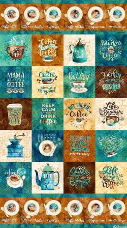 .BARISTA - Kaffeepanel Digitaldruck von Northcott - 60 x 110 cm