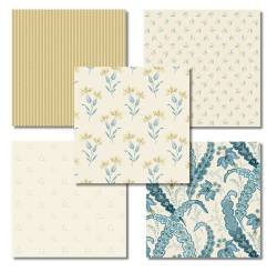.Fat Quarter Paket - 5 FQ Serie BEACH HOUSE - Variante A 