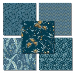 .Fat Quarter Paket - 5 FQ Serie BEACH HOUSE - Variante B