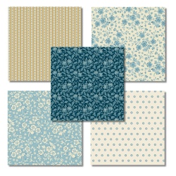 .Fat Quarter Paket - 5 FQ Serie BEACH HOUSE - Variante E