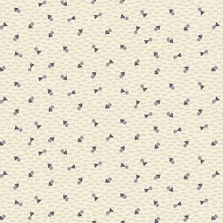 Pansy for your thoughts - Tri Flowers - Beige mit dunklem Lila - Henry Glass  