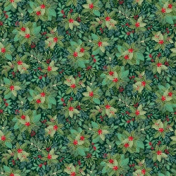 Good Tidings - Makower - Holly Bush - dunkelgrün