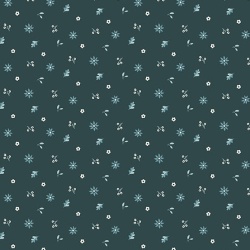 - OAKLEIGH -  Andover Fabrics - DITZY DARK BLUE
