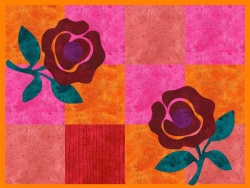 Bunter Rosengarten 49 x 38  - pdf Datei - Country Rose Pattern - 