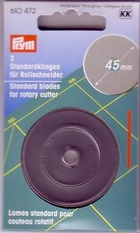 3 Ersatzklingen für Rollschneider 45mm Standard .