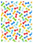 Timeless Treasures - Dog Bones Multi - multicolor Hundeknochen