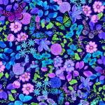 MAGIC FOREST - Blue Butterfly  - Timeless Treasures  Schmetterlinge