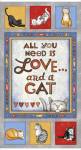 All you need is love and a cat Paneel 60 x 110 cm