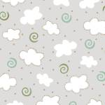 Cute and Cuddly - Wolken Himmelblaugrau- QT Fabrics  