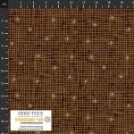 FAT QUARTER Christmas is Near - Braun mit kleinen Sternen und Gitter - STOF AS Denmark    