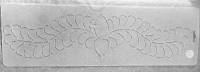 Quiltschablone - 40 x 12 cm Federmuster mit Herz 
