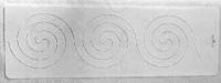 Quiltschablone  - 38 x 12 cm Spiralen - zum Hand- und Maschinenquilten