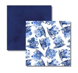 FQ Paket Blue Jubilee - Blue Dishes - blaue Tassen mit Dark Marble BLue