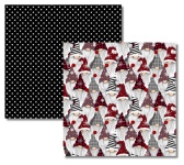 FQ Packung Holiday Gnomes - Timeless Treasures und DOTS Makower