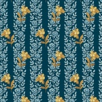 BEACH HOUSE - Blue Poppy Midnight Andover Fabrics Edyta Sitar 
