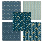 .Fat Quarter Paket - 5 FQ Serie BEACH HOUSE - Variante C