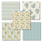 .Fat Quarter Paket - 5 FQ Serie BEACH HOUSE - Variante F