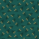 LONG QUARTER Scrap Basket Favorites - Tossed Pears TEAL - Henry Glass 