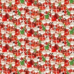 Jolly St. Nick - Makower - kleine Weihnachtsmänner auf Rot