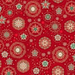 xGood Tidings - Makower - Weihnachtsmotive auf Rot