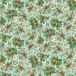 Good Tidings - Makower - Holly Bush - Creme