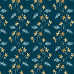 Long Quarter  - BEACH HOUSE - Clematis Midnight - Andover Fabrics Edyta Sitar  